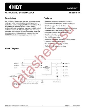 ICS650R-14ILFT datasheet  